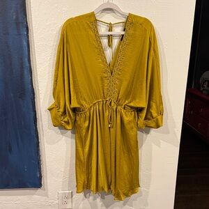 Elegant Mustard Mini Dress